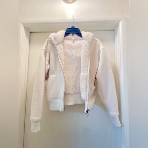 ATHLETA Cozy Sherpa Reversible Jacket Cream XS